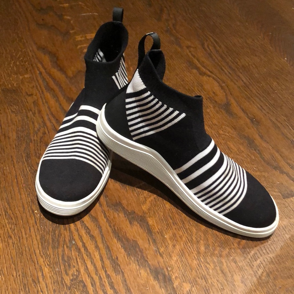 Black and white sneakers